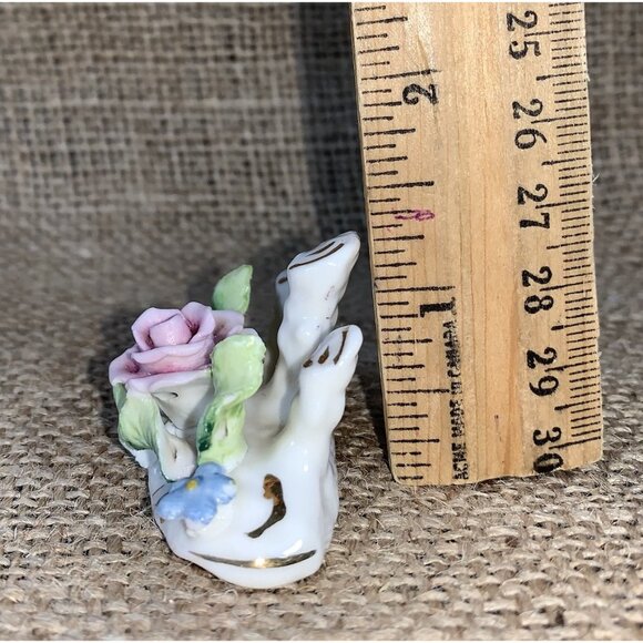 Antique German Rose Place Card Holders Set Of 4 Business Card Holder - Picture 7 of 7